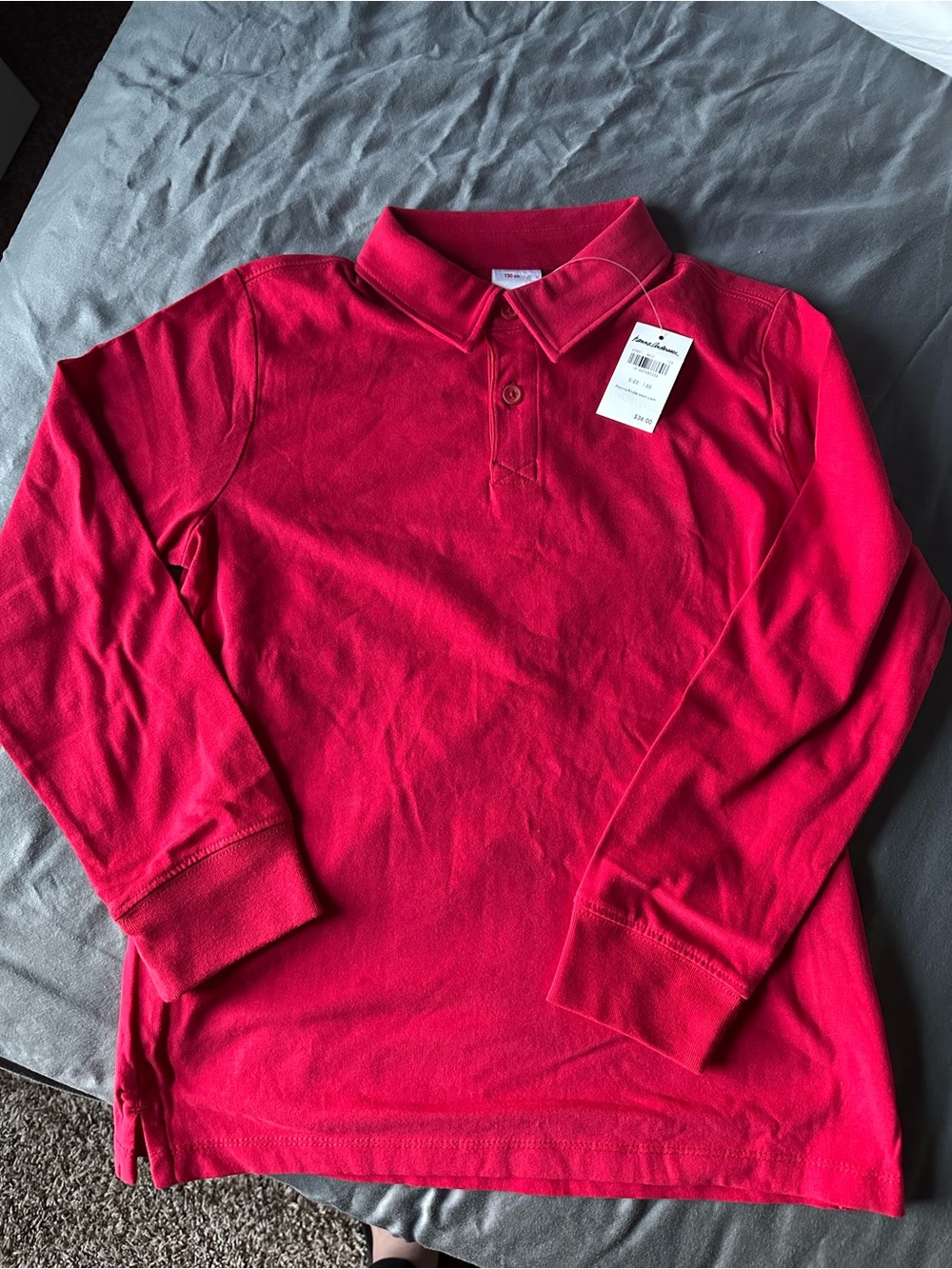 Hanna Andersson Long-Sleeve Polo - Red